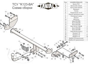ТСУ для KIA RIO X-LINE 2017-... (С БЫСТРОСЪЕМНЫМ ШАРОМ)