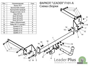 ТСУ для FORD FOCUS 2  3  (DA3 / DYB) (хетчбек) 2004 - 2011 / 2010 - …